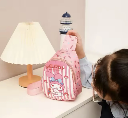 Bandolera Sanrio Para Niñas - Diseño a Rallas