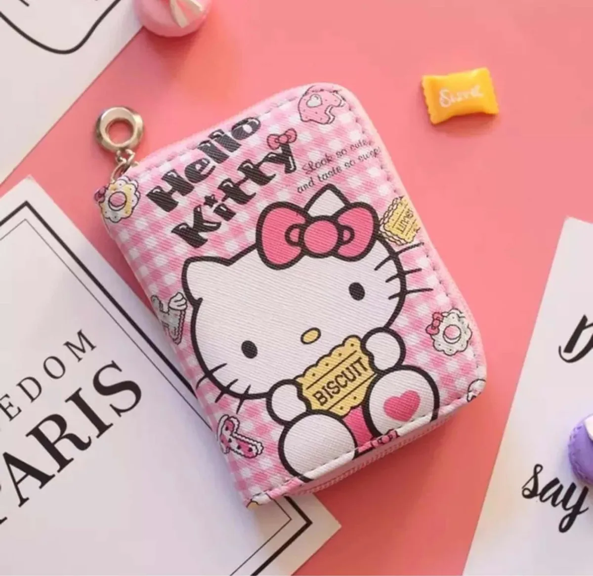 Billetera de Cuerina Hello Kitty