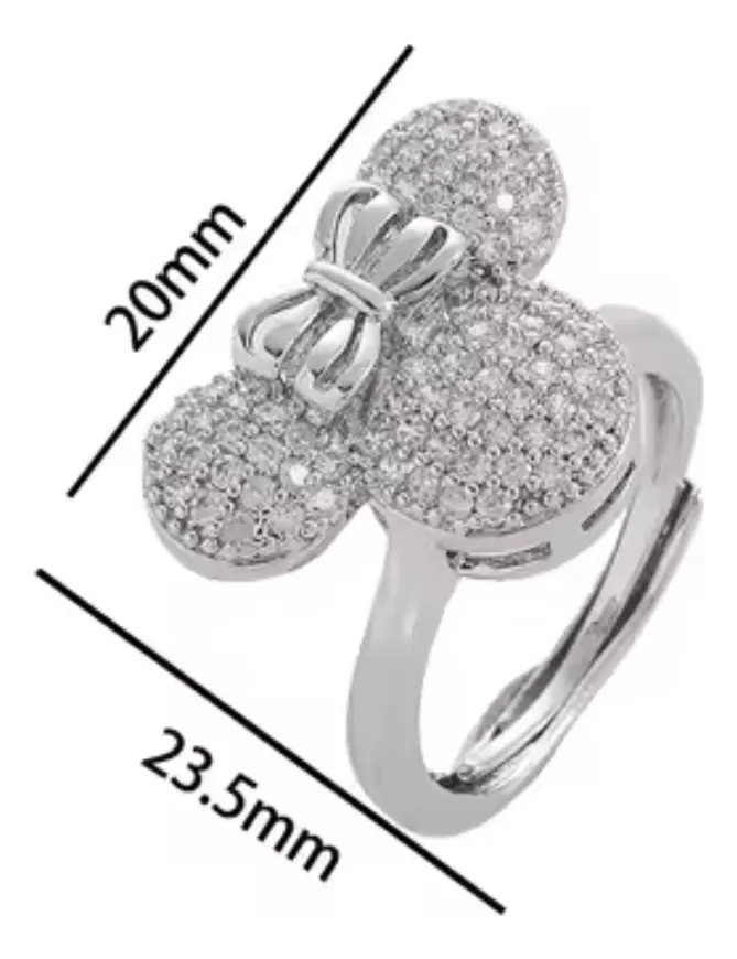 Anillo Ajustable Mickey y Minnie