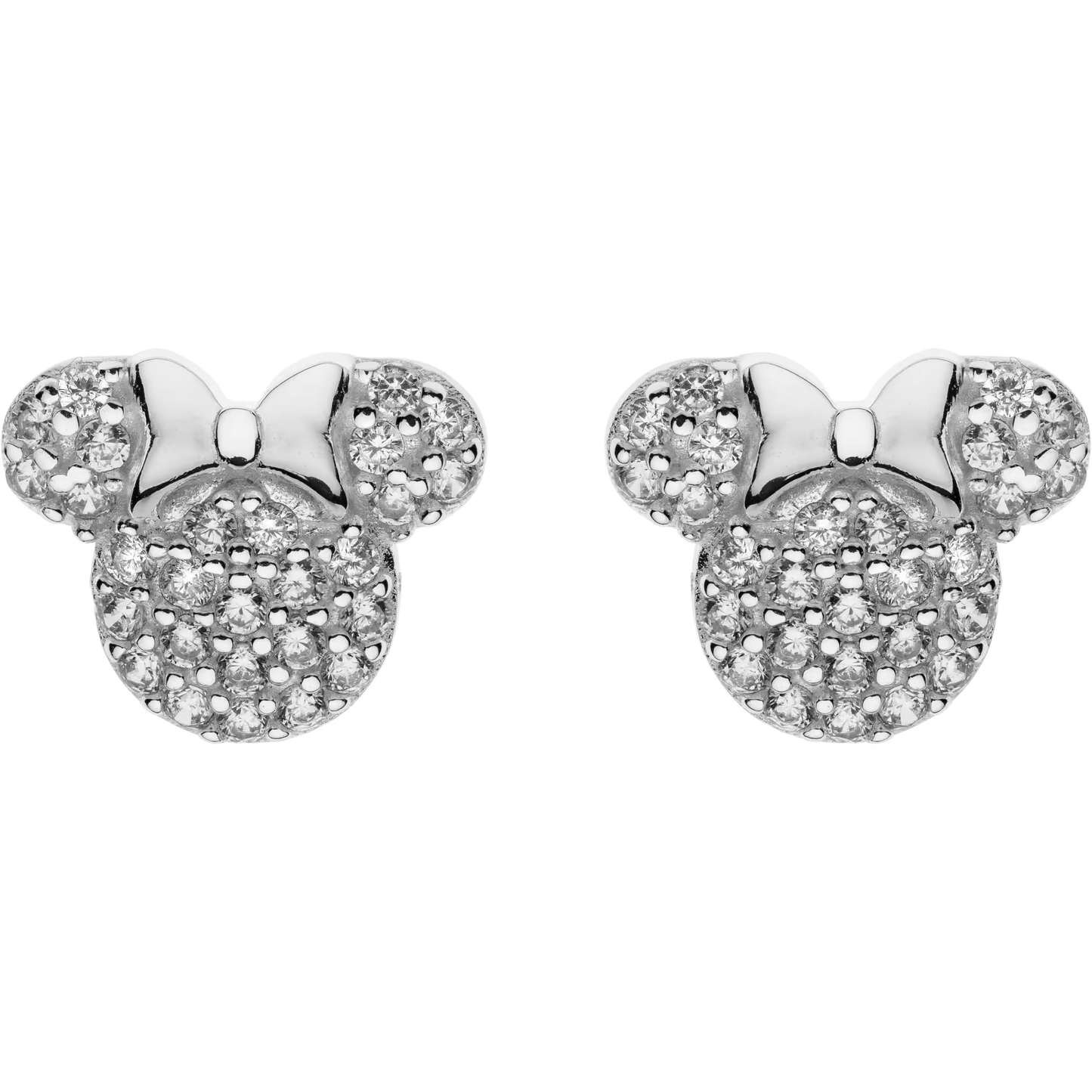 Aros Minnie & Mickey Baño Oro 18K con Circonita
