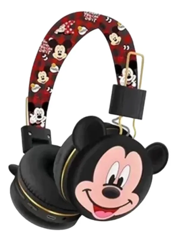 Audífonos Bluetooth Minnie y Mickey Mouse Plegables Infantil