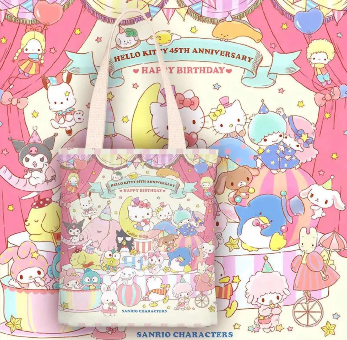 Tote Bag Sanrio de Lona Gruesa