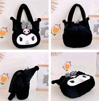 Bolso Grande Kuromi de Felpa