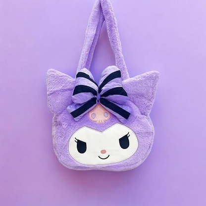 Bolso Grande Kuromi de Felpa