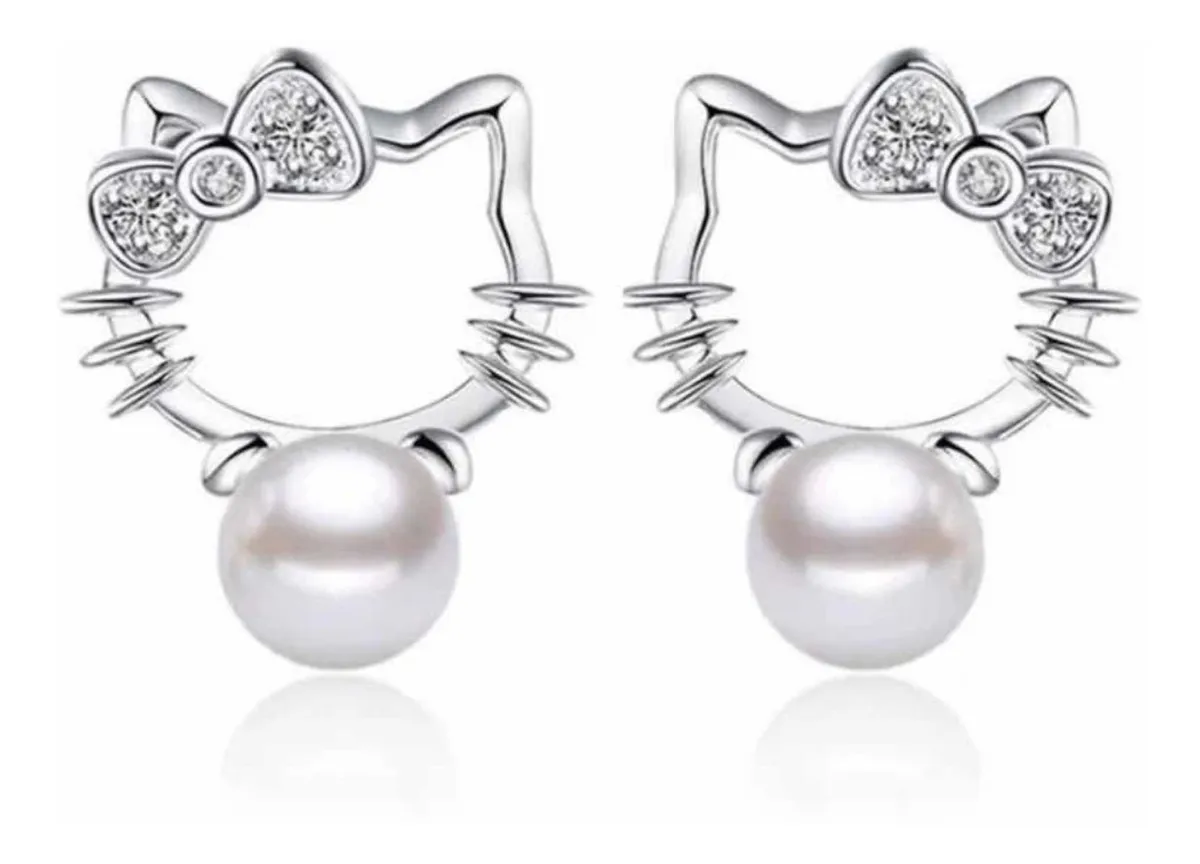 Conjunto Cadena y Aros Hello Kitty