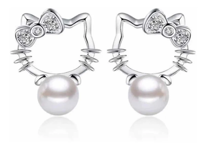 Conjunto Cadena y Aros Hello Kitty