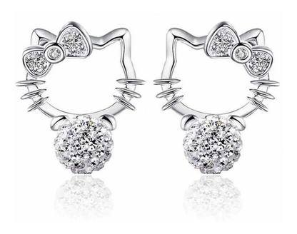 Conjunto Cadena y Aros Hello Kitty
