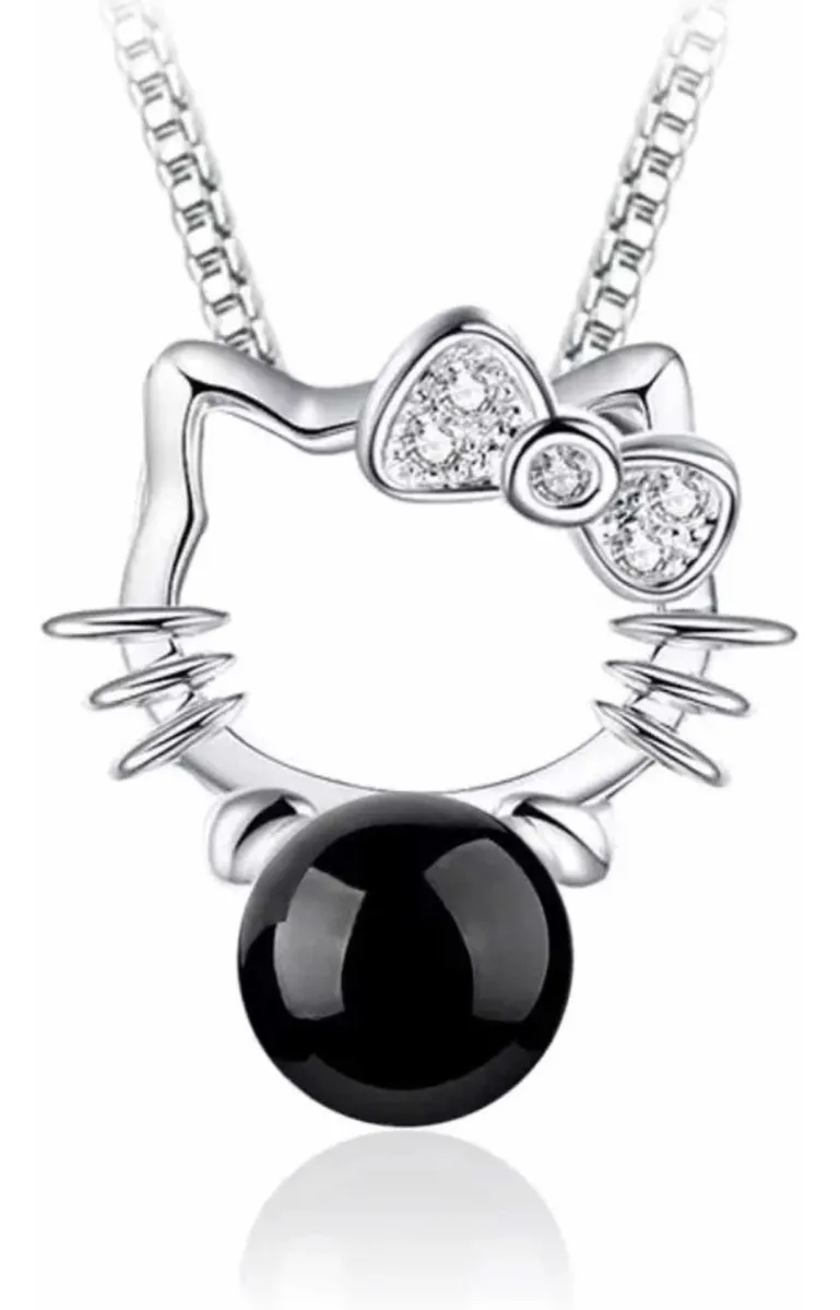 Conjunto Cadena y Aros Hello Kitty