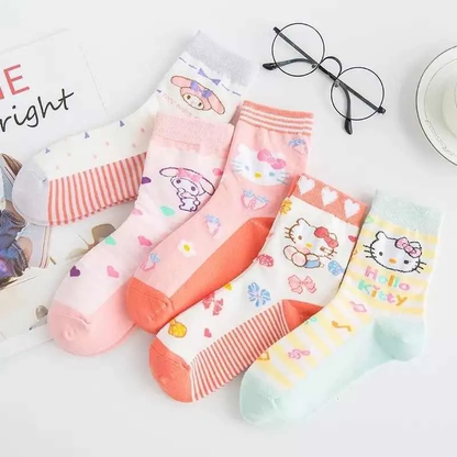 Calcetines Personajes Sanrio (Talla 34-38)