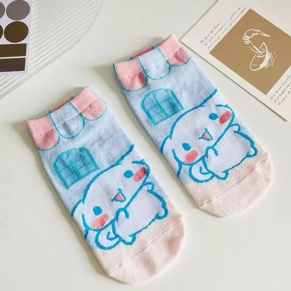 Calcetines Tobilleros Sanrio - Hello Kitty y sus Amigos (talla 35-38)