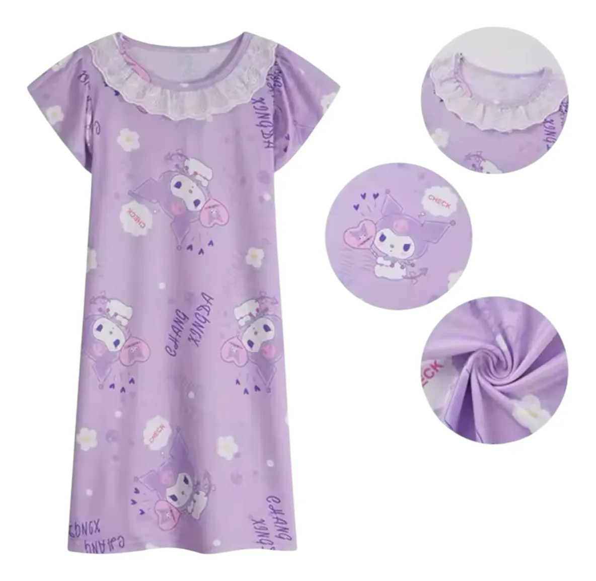 Camisa de Dormir Kuromi (6-12 años)