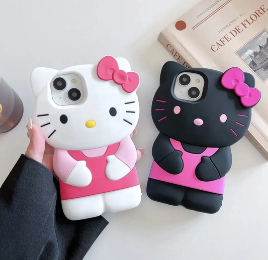 Carcasa Hello Kitty Silicona con Relieve para iPhone