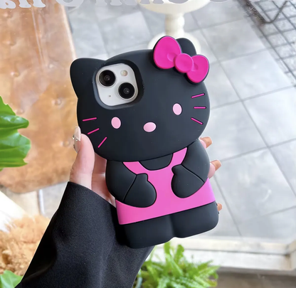 Carcasa Hello Kitty Silicona con Relieve para iPhone