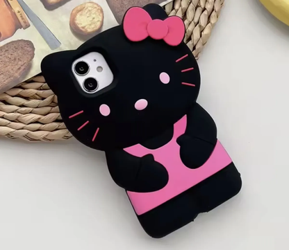Carcasa Hello Kitty Silicona con Relieve para iPhone