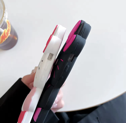 Carcasa Hello Kitty Silicona con Relieve para iPhone