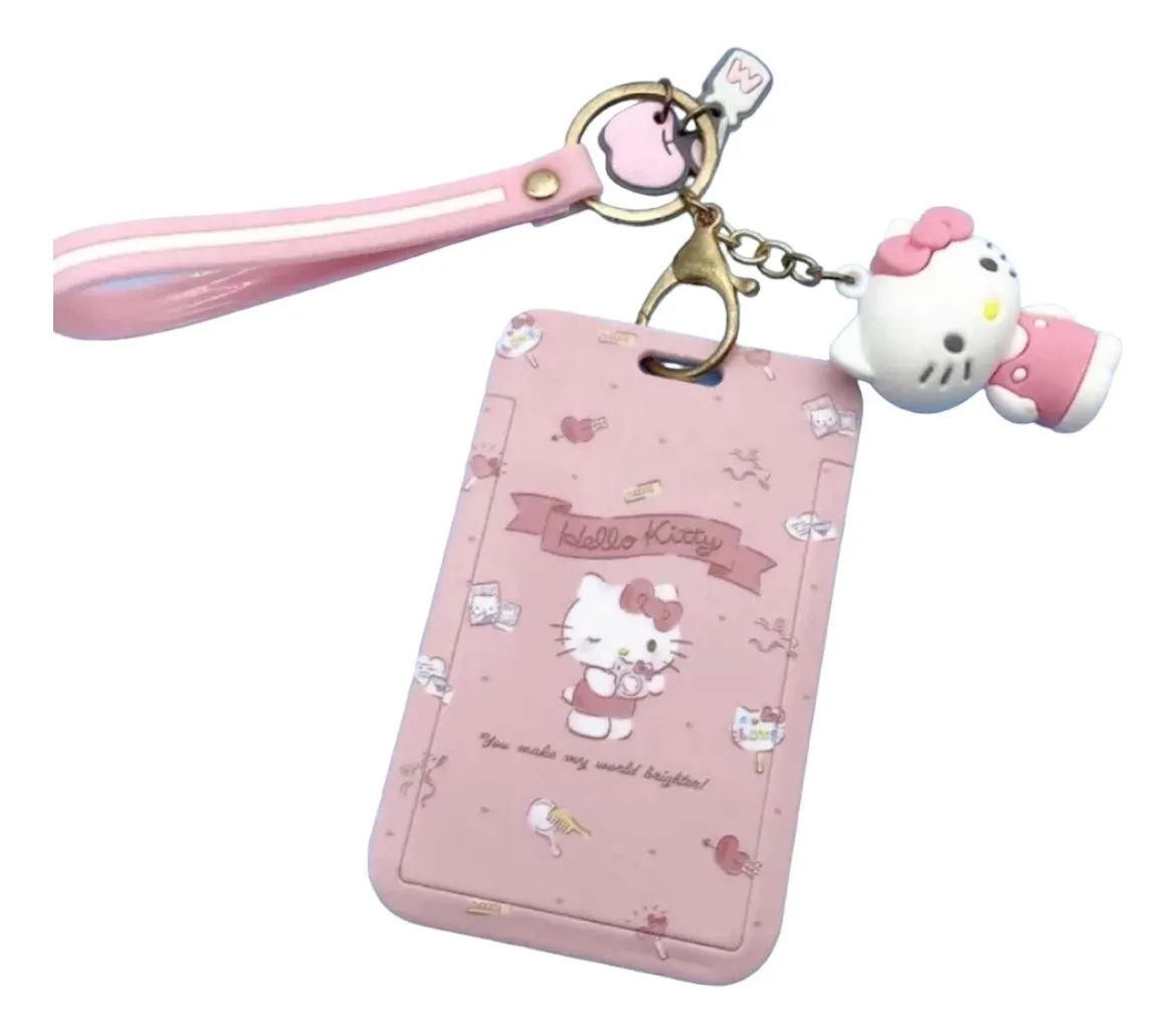 Porta Credencial Sanrio+ Llavero Decorativo