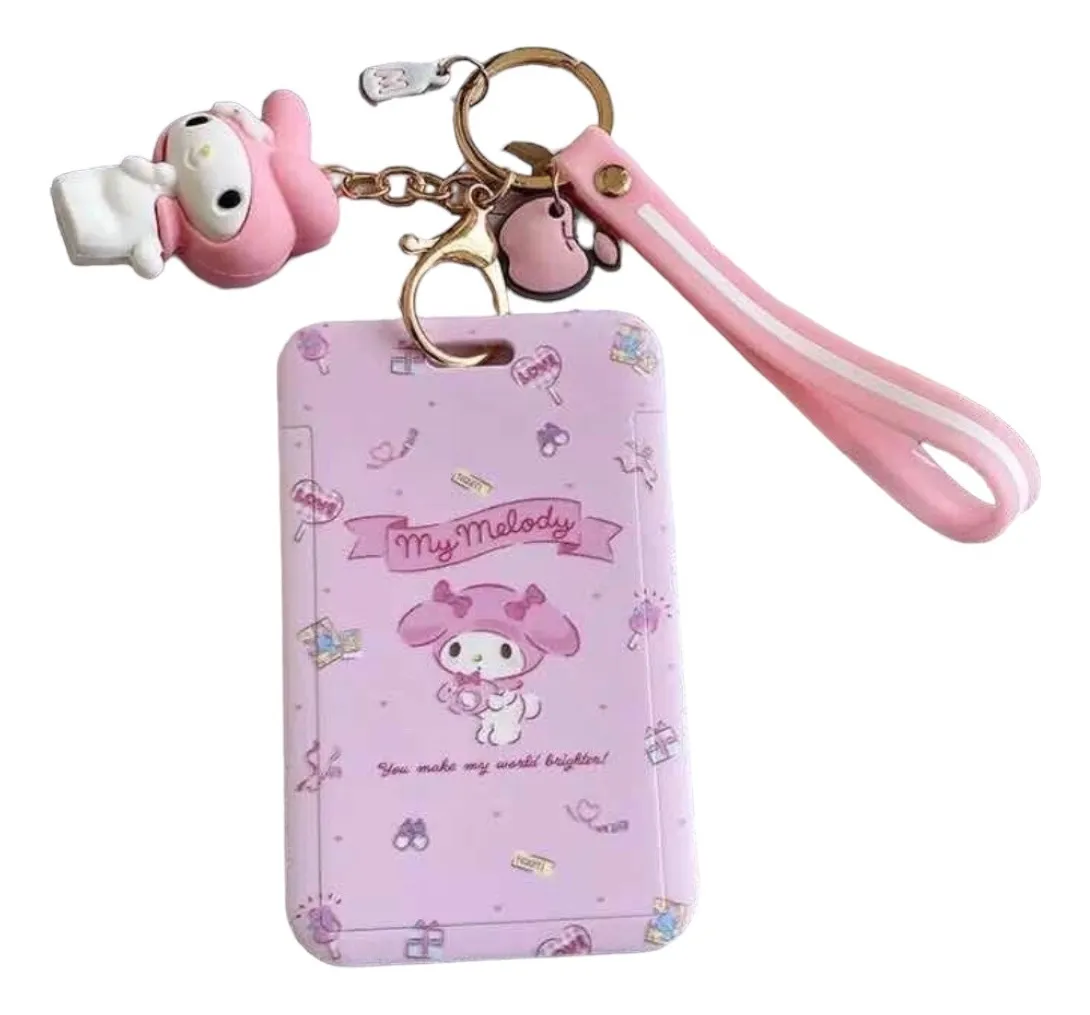 Porta Credencial Sanrio+ Llavero Decorativo