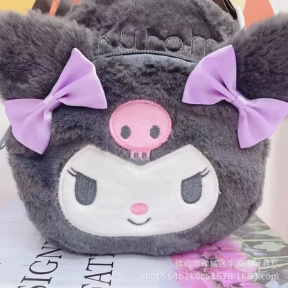Cartera Bandolera Pequeña de Peluche Personajes Sanrio
