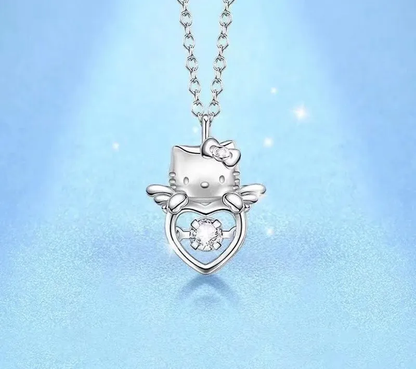 Collar Plata Esterlina Hello Kitty con Circones