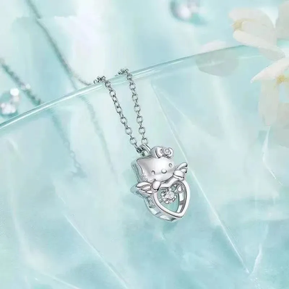 Collar Plata Esterlina Hello Kitty con Circones