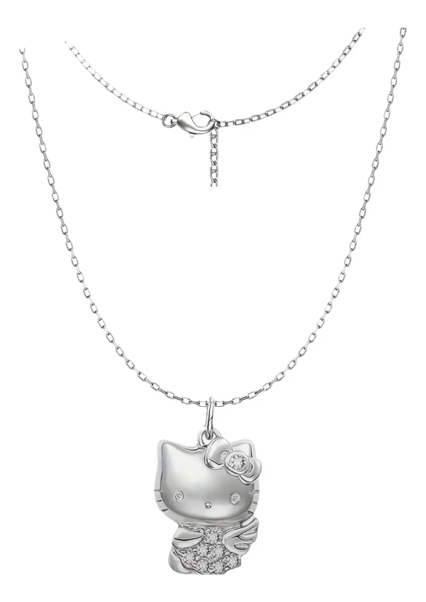 Collar Plata Esterlina Hello Kitty con Circones