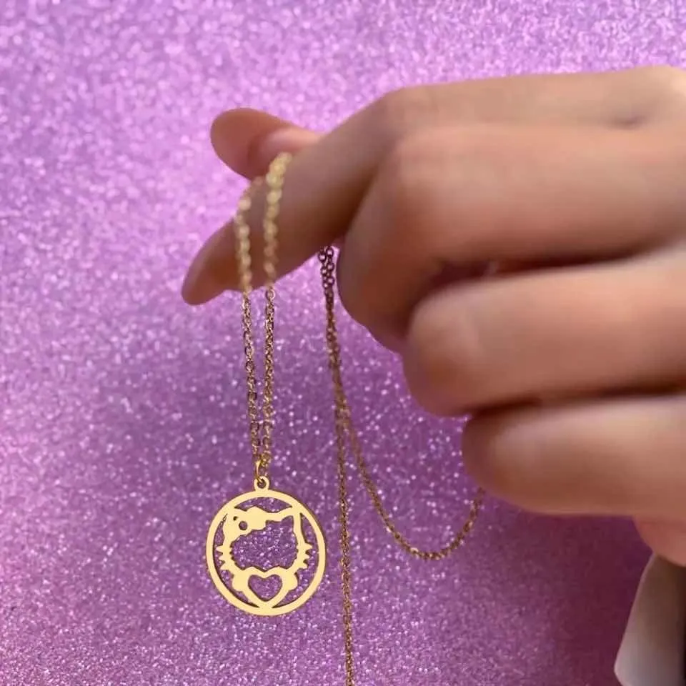 Collar Hello Kitty de Acero Inoxidable