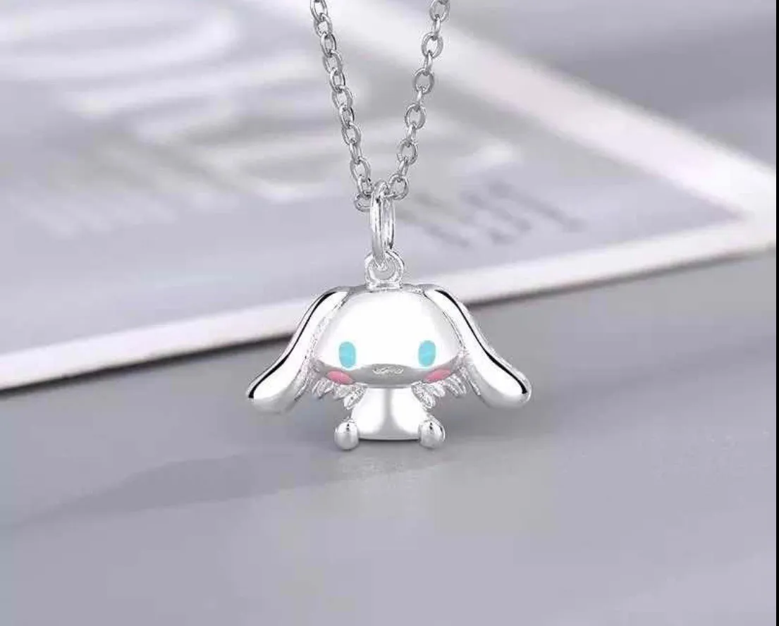 Collar Cinnamoroll Bañado en Plata