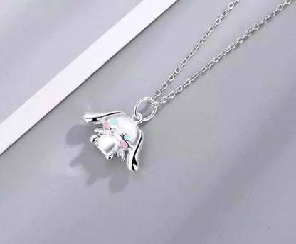 Collar Cinnamoroll Bañado en Plata