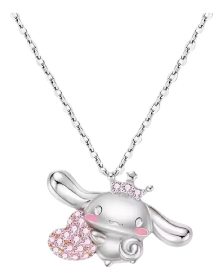 Collar Cinnamoroll Bañado en Plata