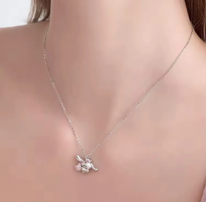 Collar Cinnamoroll Bañado en Plata