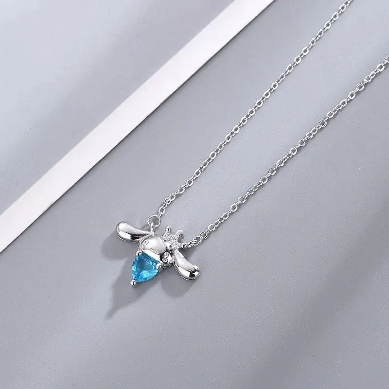 Collar Cinnamoroll Bañado en Plata