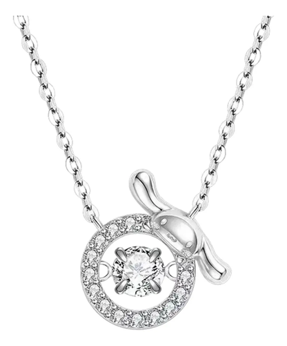 Collar Cinnamoroll Bañado en Plata