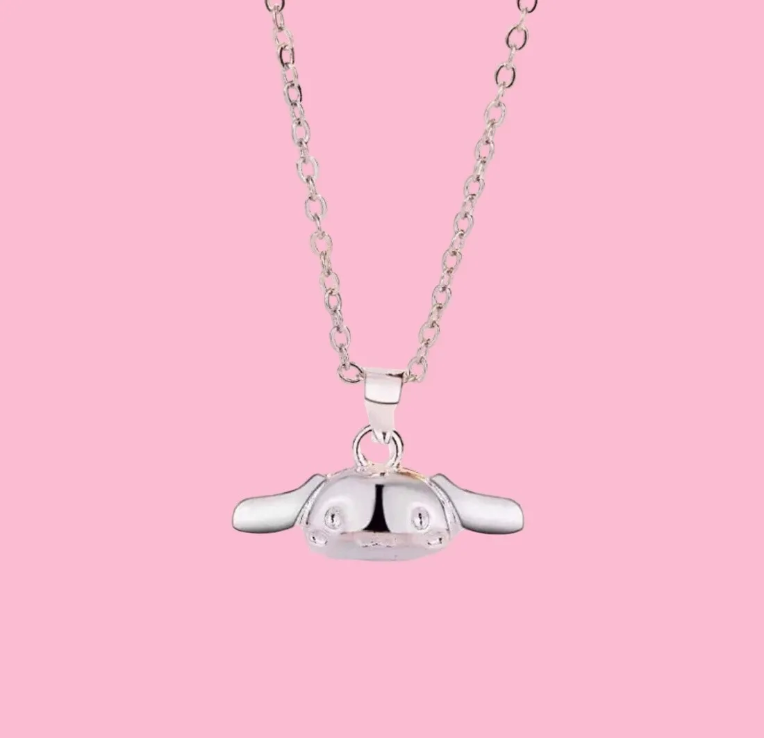 Collar Cinnamoroll Bañado en Plata