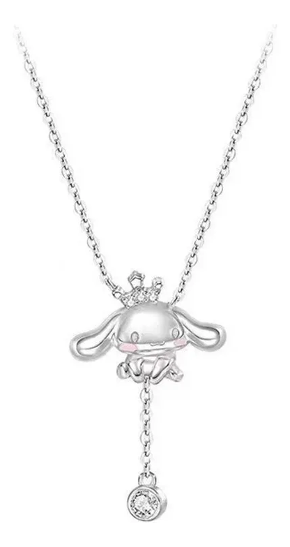 Collar Cinnamoroll Bañado en Plata