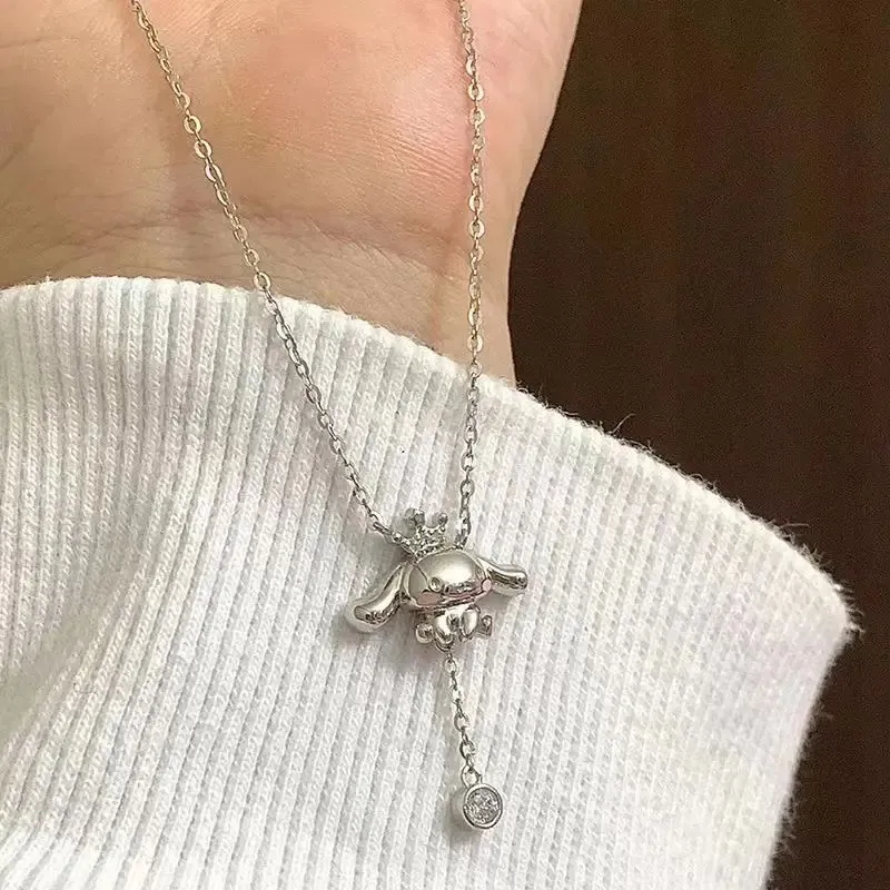 Collar Cinnamoroll Bañado en Plata