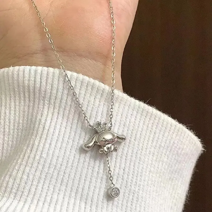 Collar Cinnamoroll Bañado en Plata