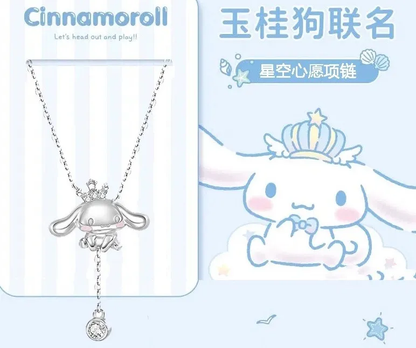 Collar Cinnamoroll Bañado en Plata