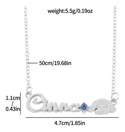 Collar Cinnamoroll Bañado en Plata