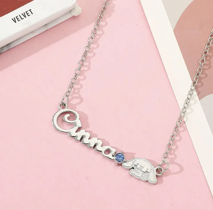 Collar Cinnamoroll Bañado en Plata