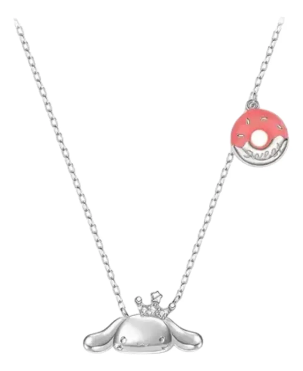Collar Cinnamoroll Bañado en Plata