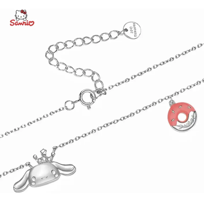 Collar Cinnamoroll Bañado en Plata