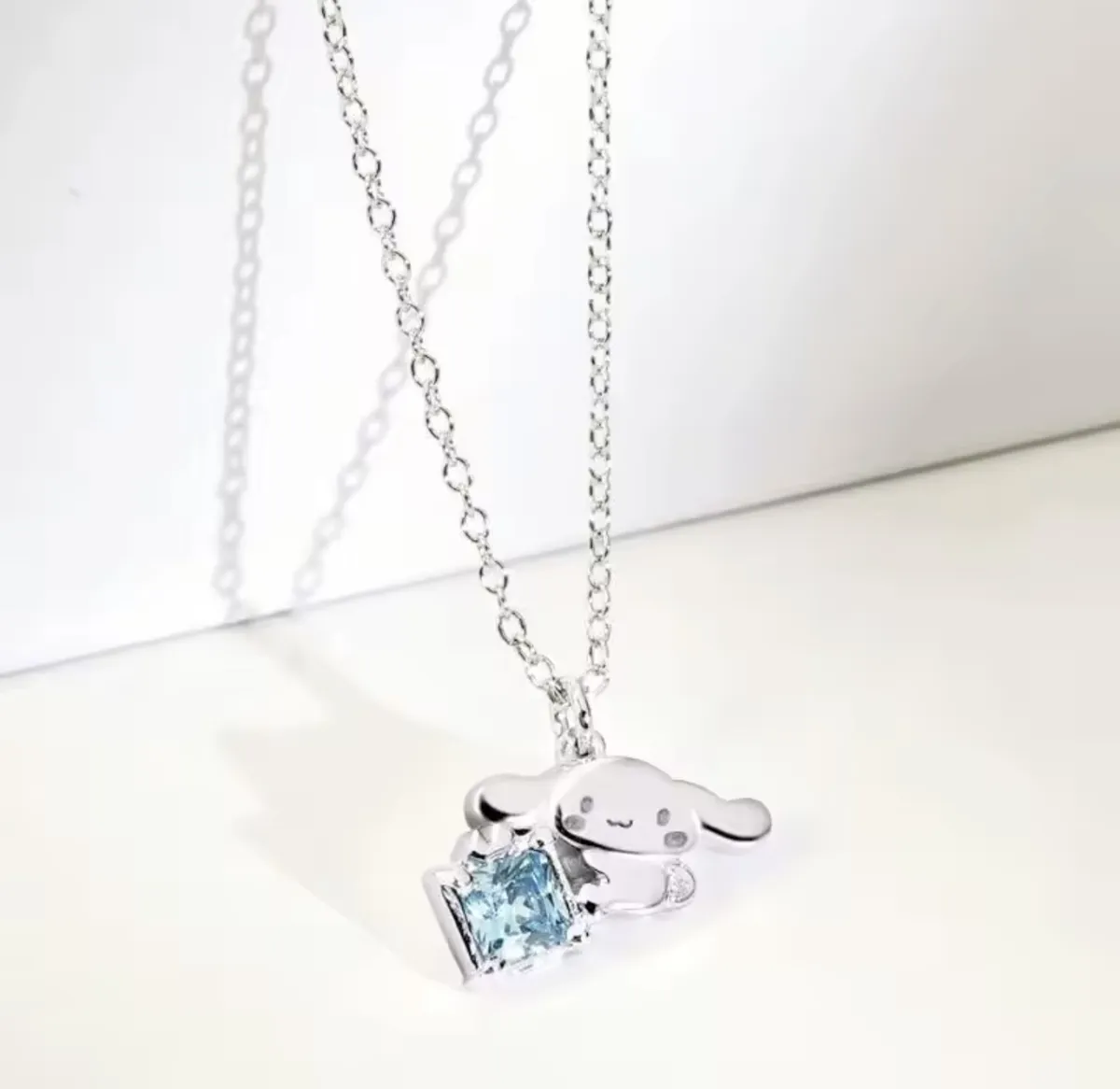 Collar Cinnamoroll Bañado en Plata