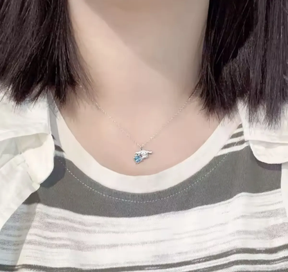 Collar Cinnamoroll Bañado en Plata