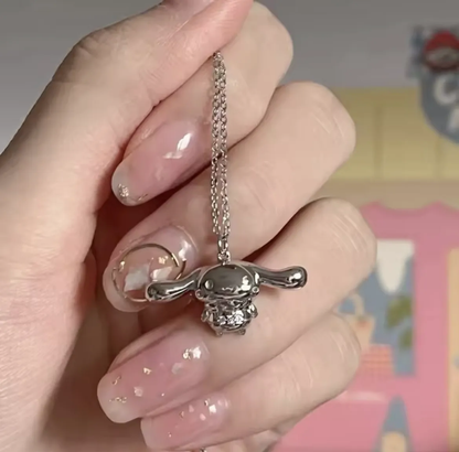 Collar Cinnamoroll Bañado en Plata