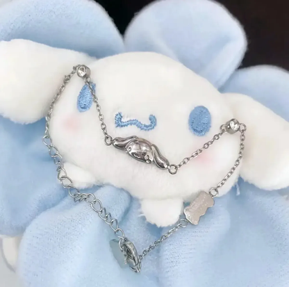 Collar Cinnamoroll Bañado en Plata