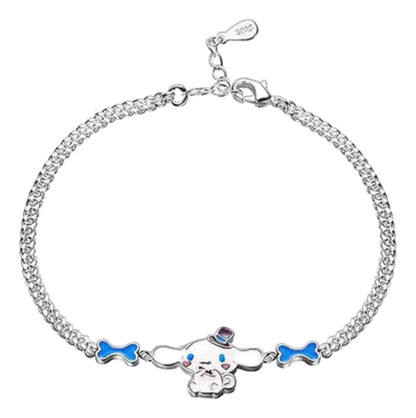 Pulsera My Melody & Cinnamoroll Bañada en Plata