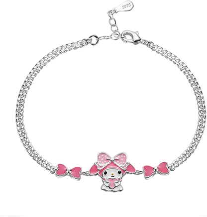 Pulsera My Melody & Cinnamoroll Bañada en Plata