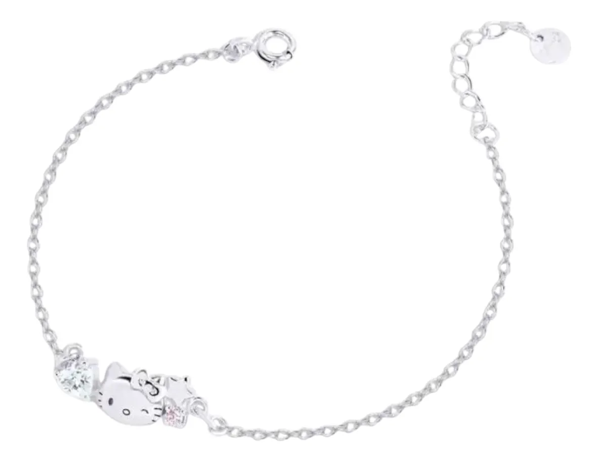Pulsera Hello Kitty de Plata Esterlina Ajustable