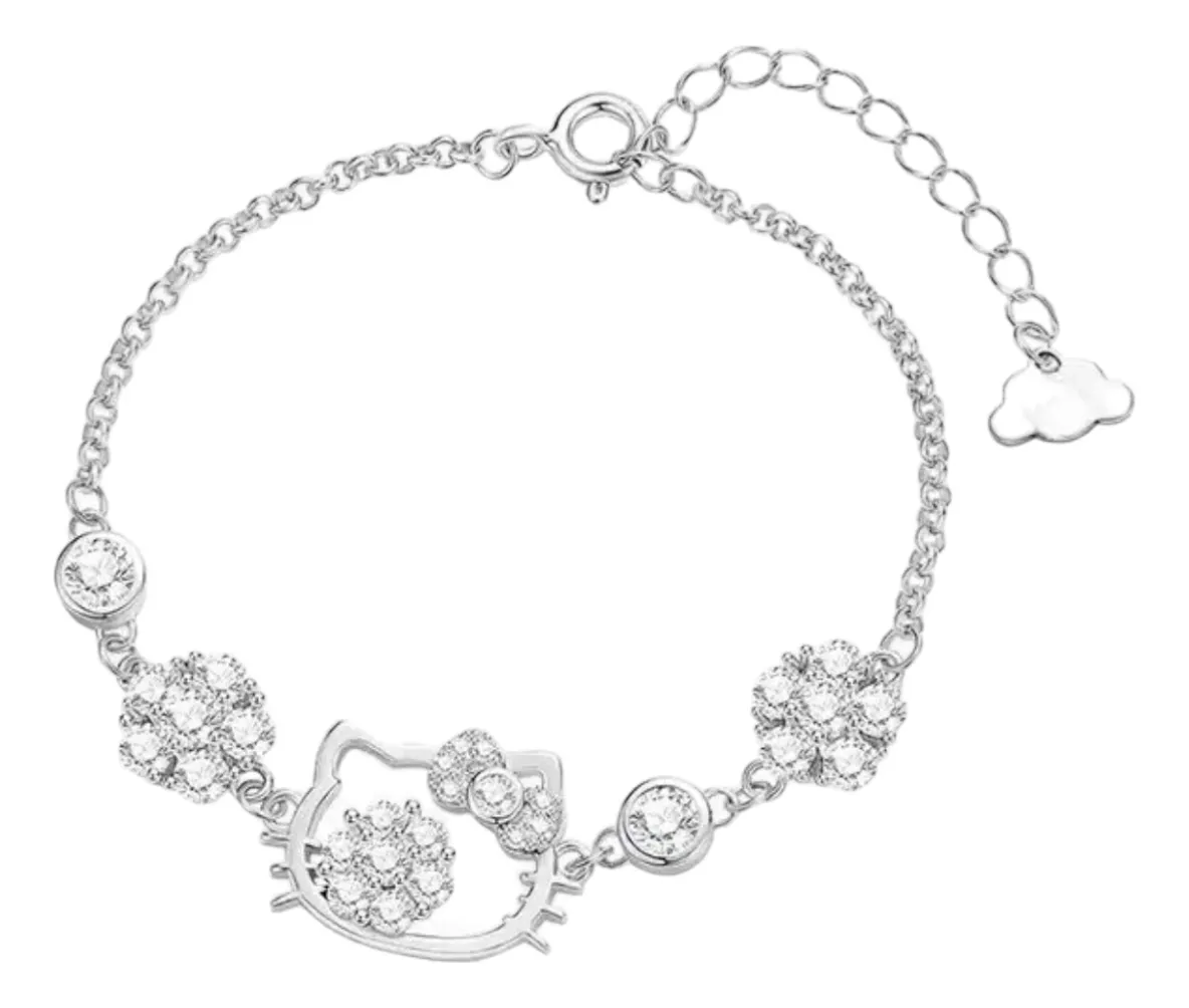 Pulsera Hello Kitty de Plata Esterlina Ajustable