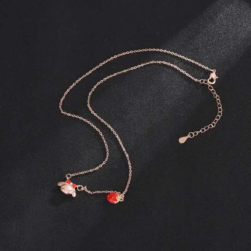 Collar y Pulsera My Melody Fresa